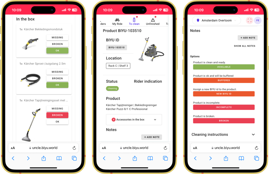 Returns and Maintenance Mobile App